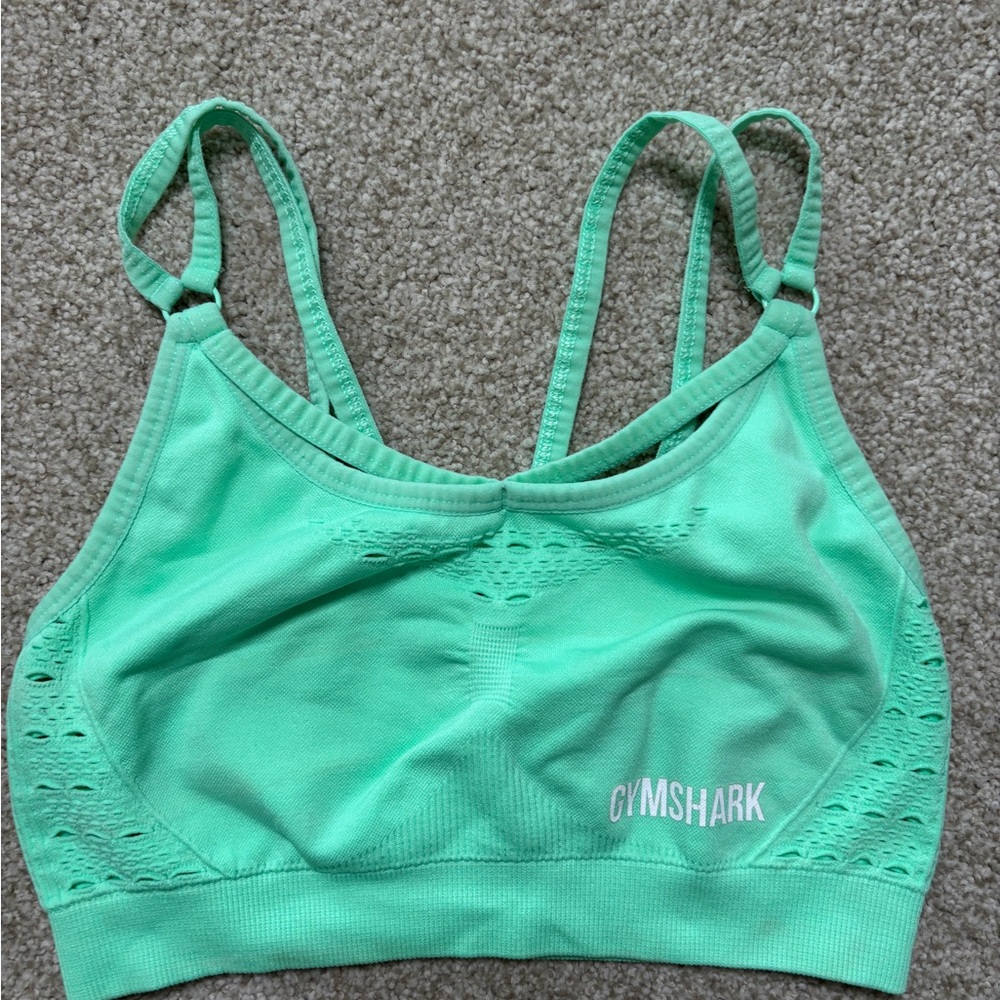 Gymshark Green Fitted Crop Camisole